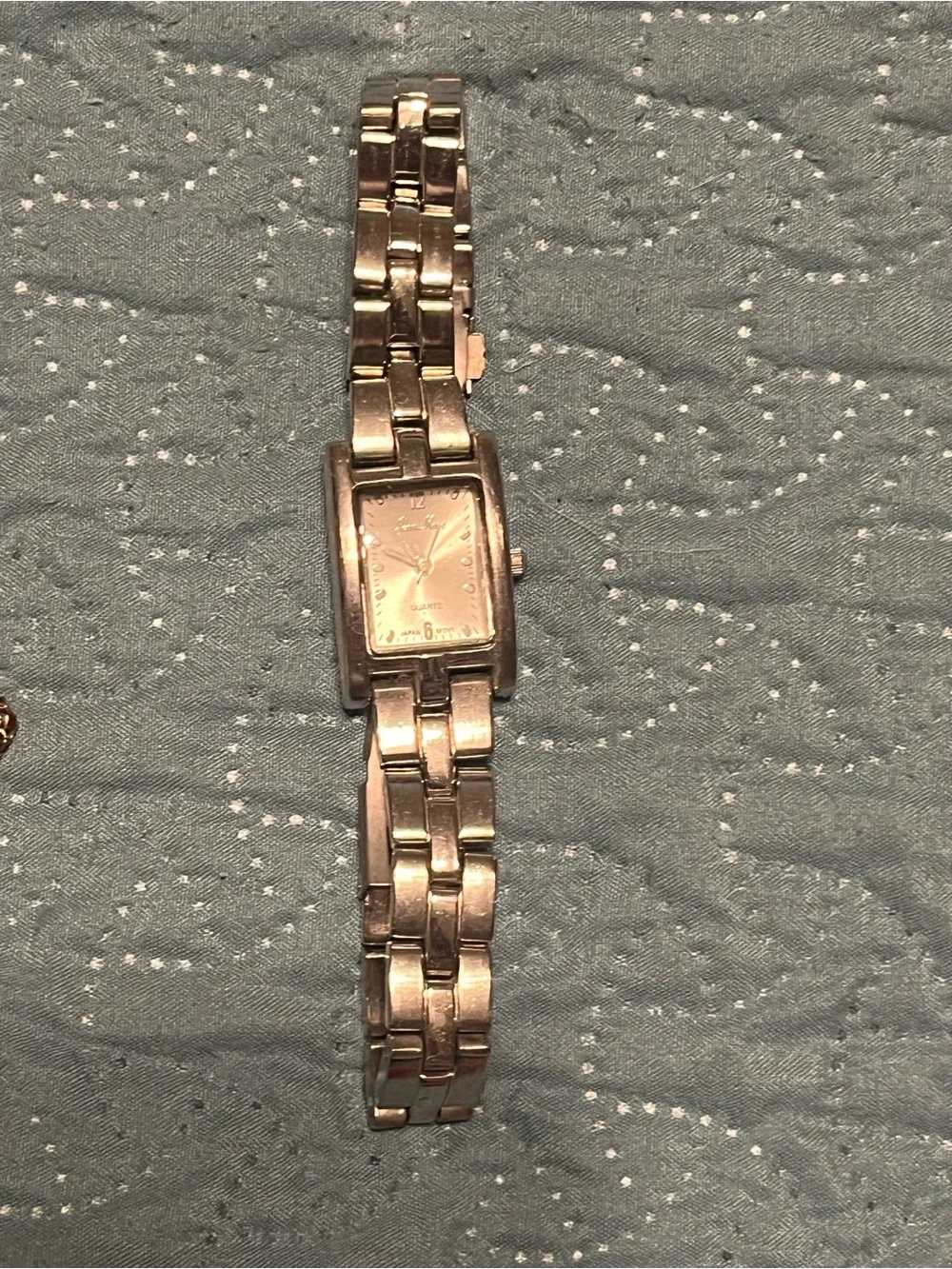 Silver Rectangular Link Bracelet Watch - Picture 1 of 2